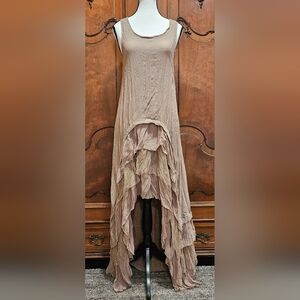 Areve Dress | High-low Hem | Ruffled | Lined | Short in front/long in ba…